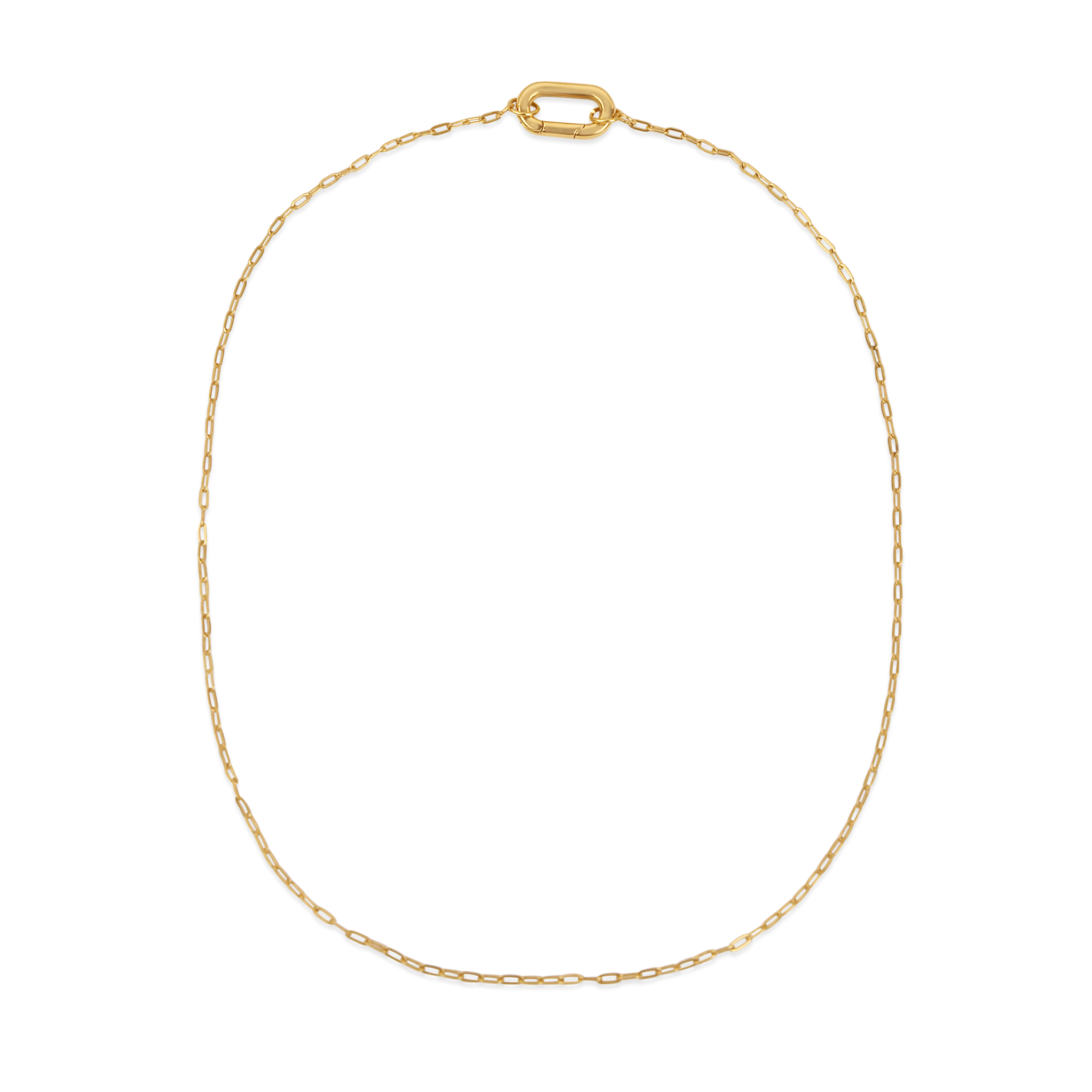 Paper clip Charm Halskette mit ovalem Verschluss