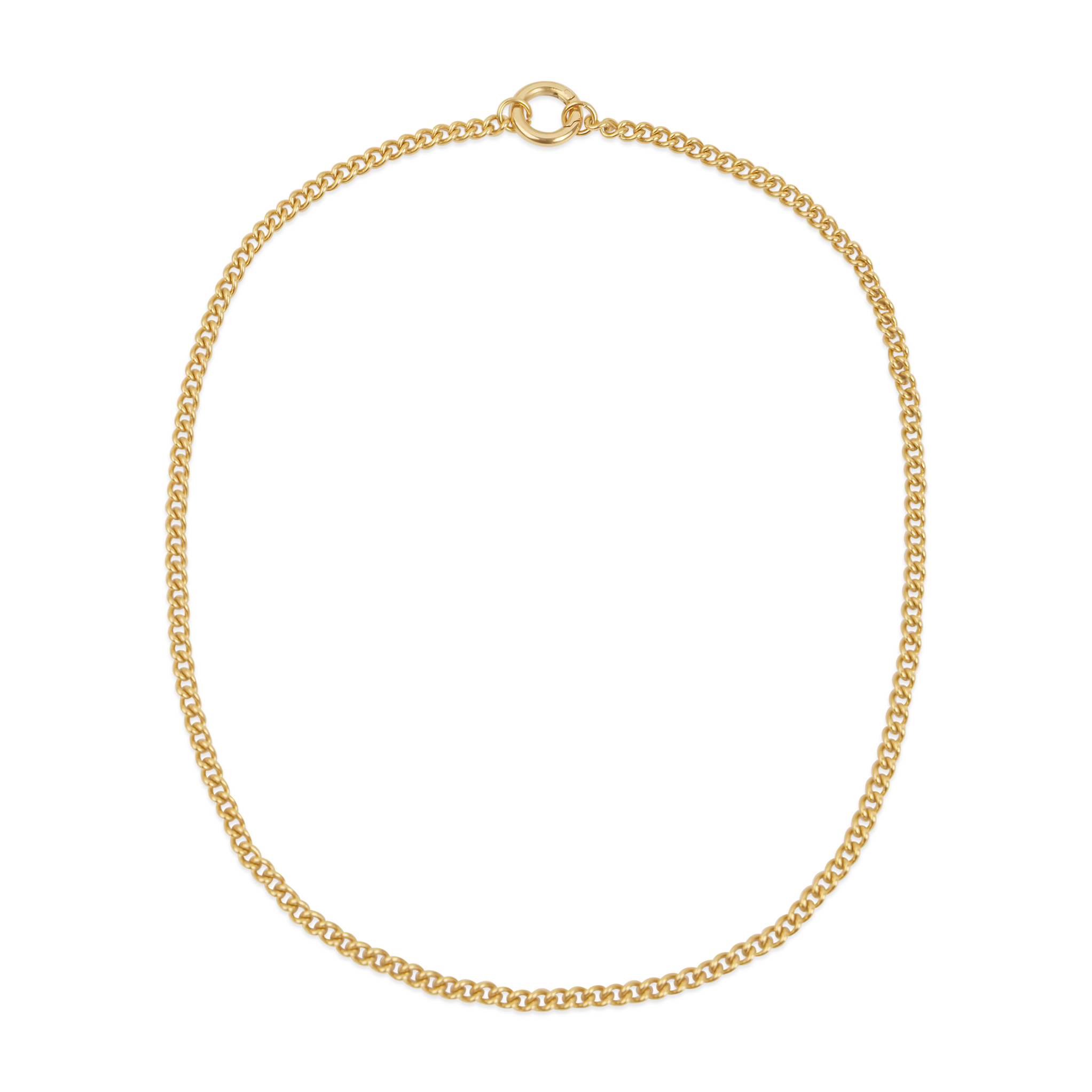 Глидерна верижка с кръгла закопчалка/Curb chain with round clasp
