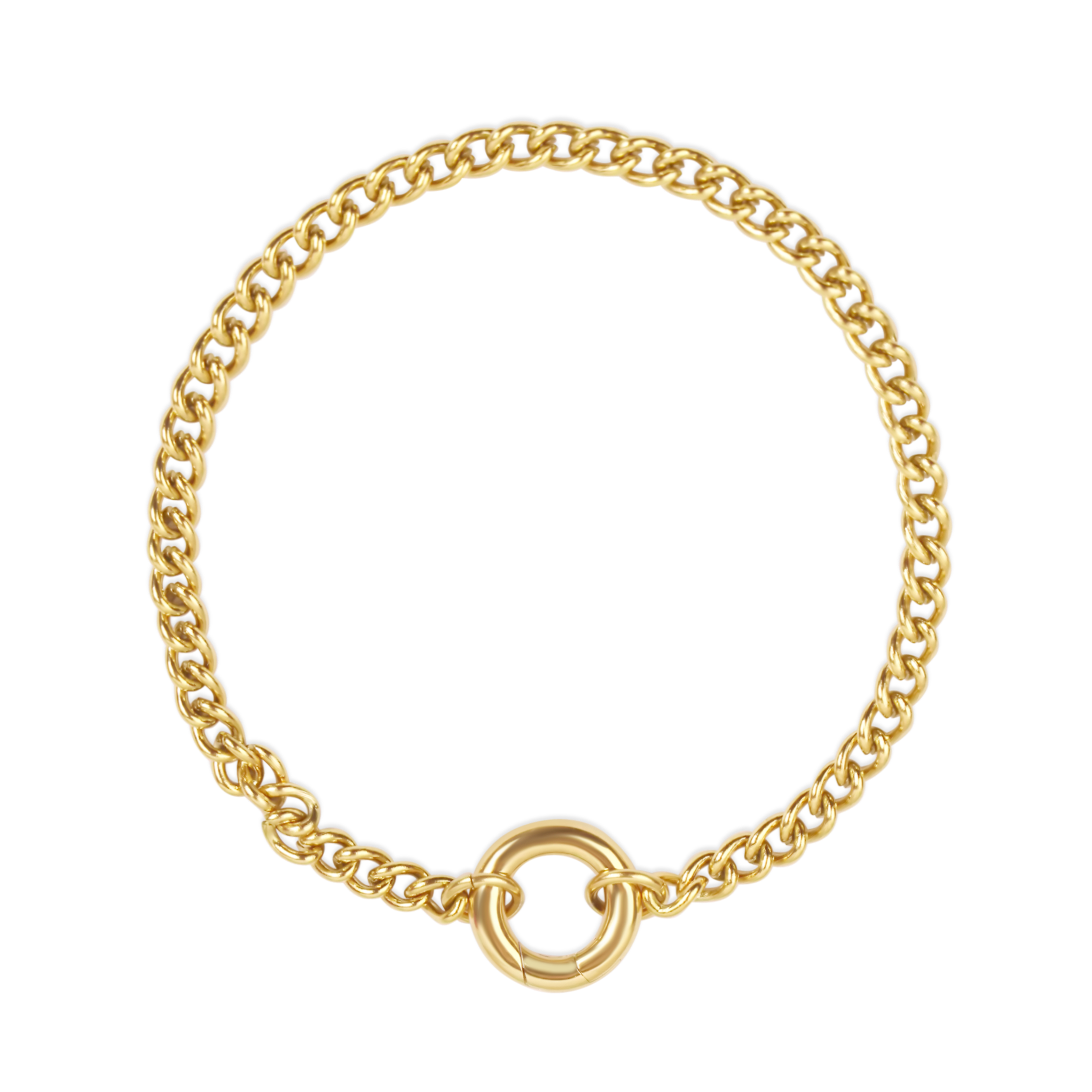 Гривна с висящи чарове и винтидж закопчалка