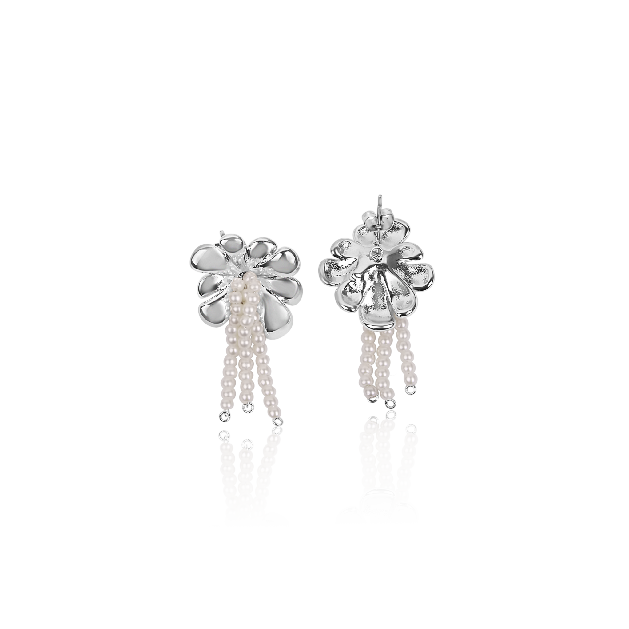 Обеци Перлен цвят