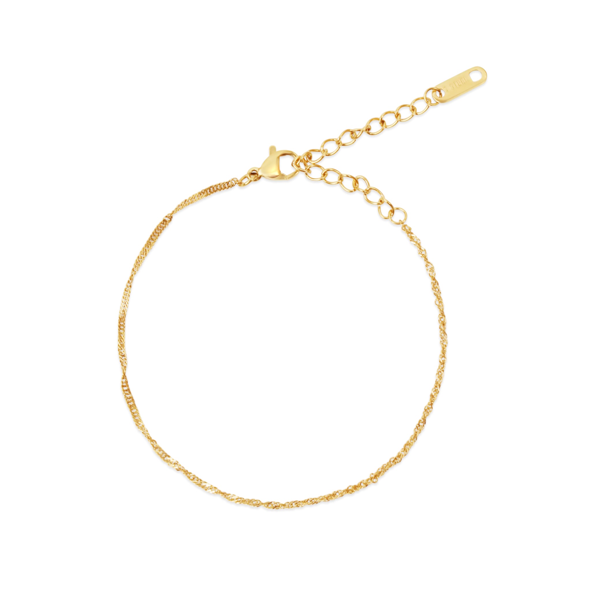 Gedrehtes Goldarmband mit Struktur