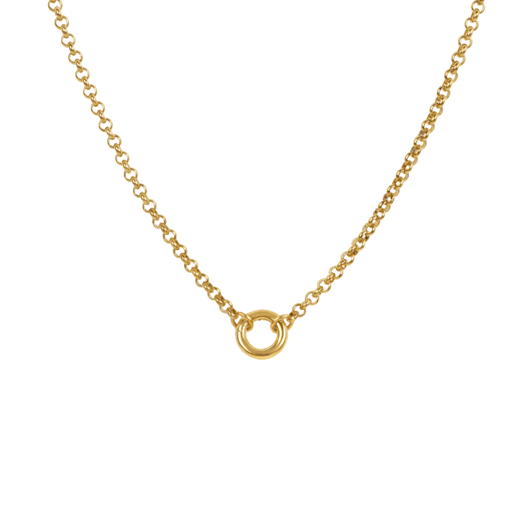 Верижка с кръгли звена и висулка/Cable chain with round clasp