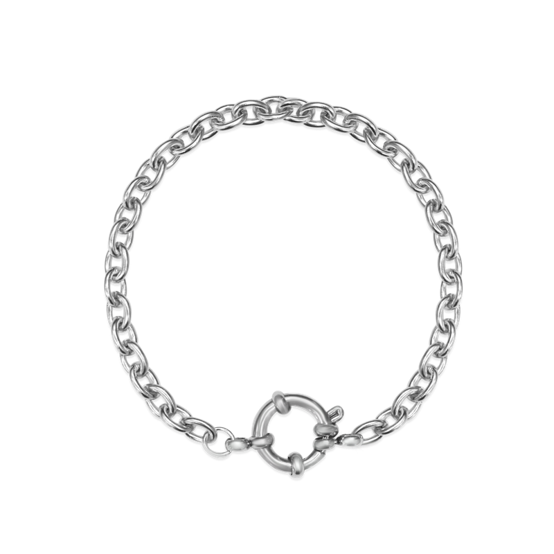 Гривна с висящи чарове и винтидж закопчалка