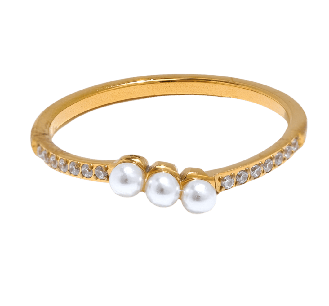 Fine Icedout Pearl Ring - Clout Vienna#
