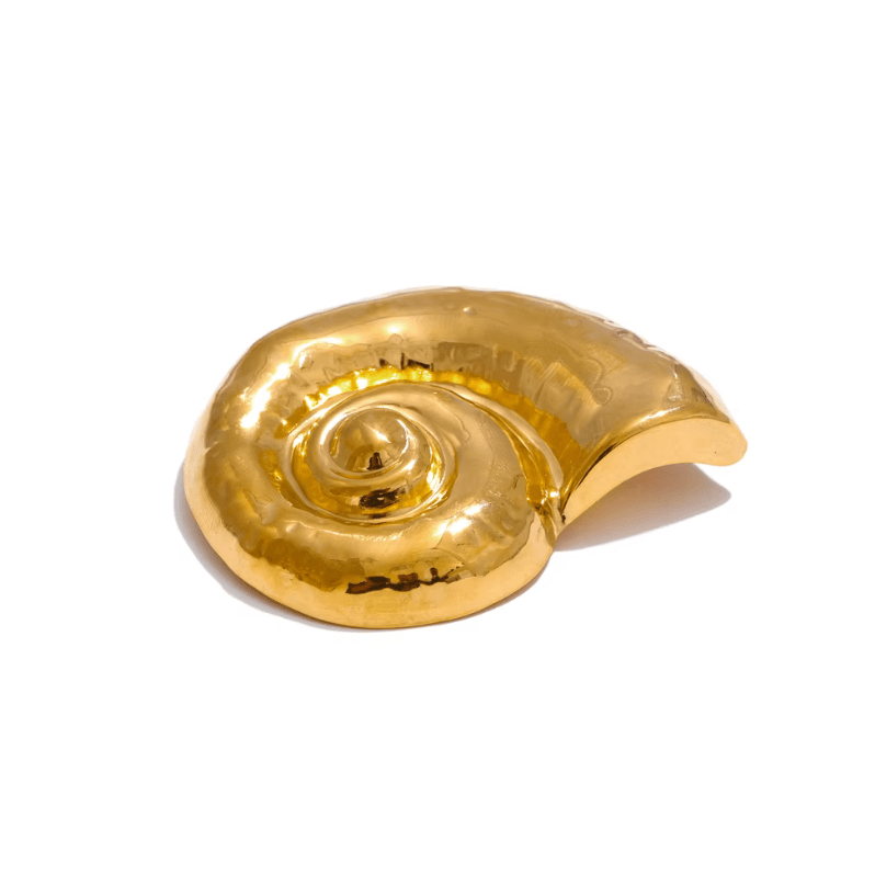 Golden Shell Brooch - Clout Vienna