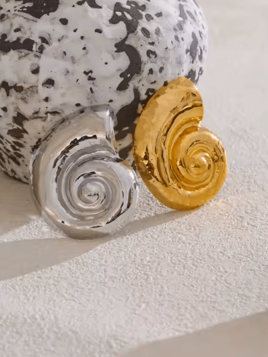 Golden Shell Brooch - Clout Vienna