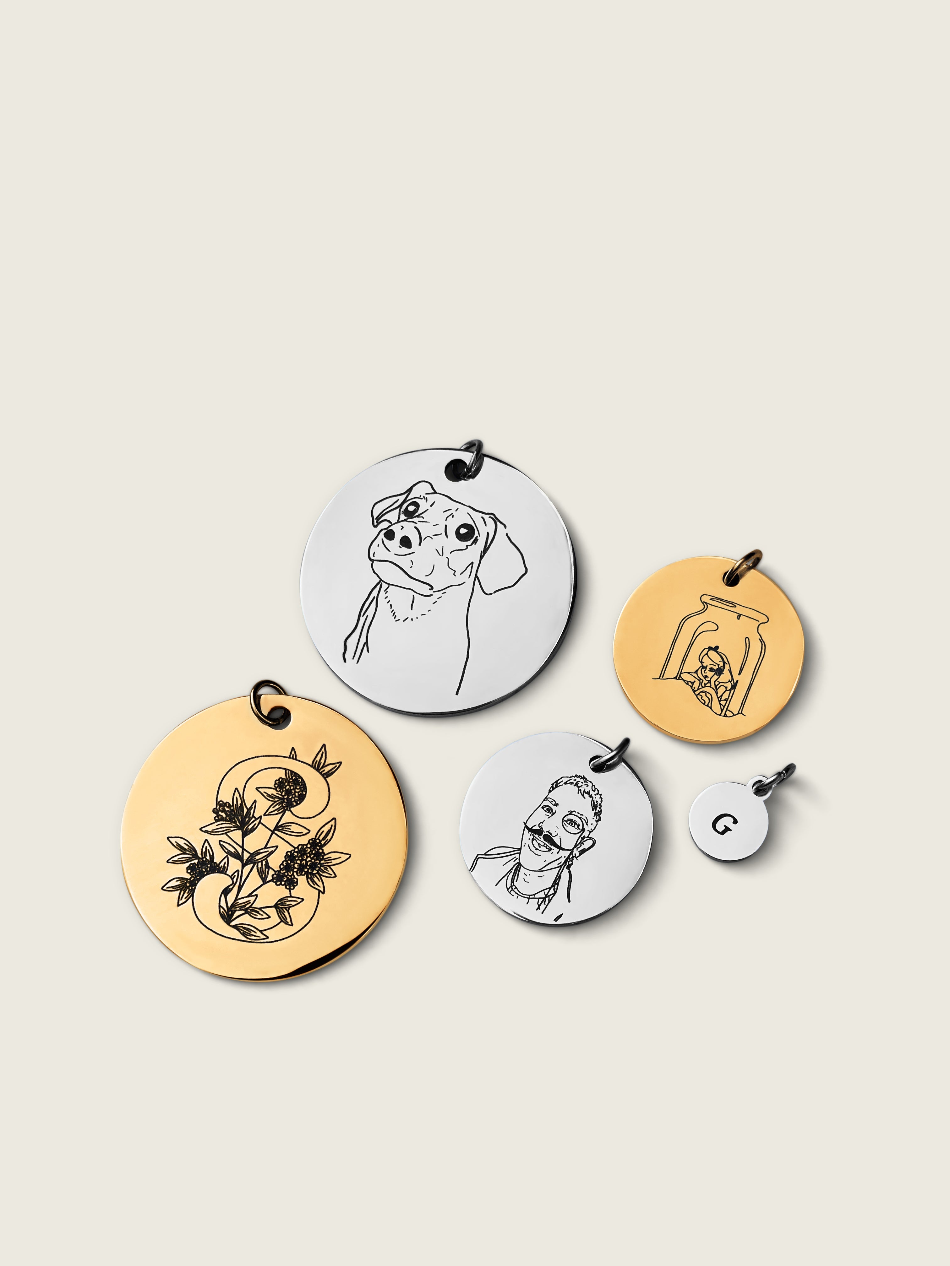 Gravur Charm Square - Clout Vienna#