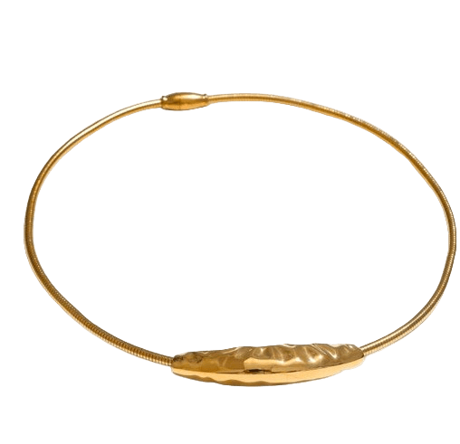 Hammered Statement Wire Halskette - Clout Vienna