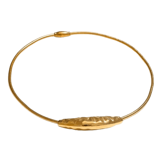 Hammered Statement Wire Halskette - Clout Vienna