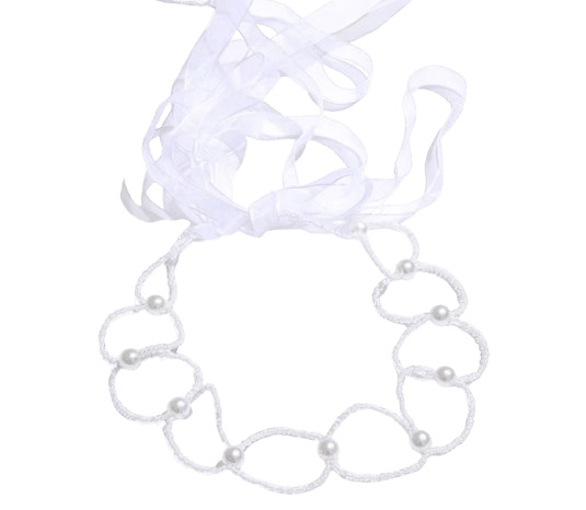 Pearl Whisper Ribbon Choker - Clout Vienna