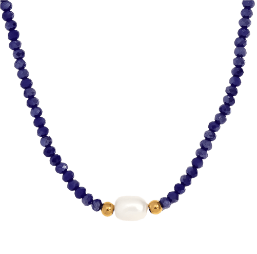 Perlen choker navy - Clout Vienna#