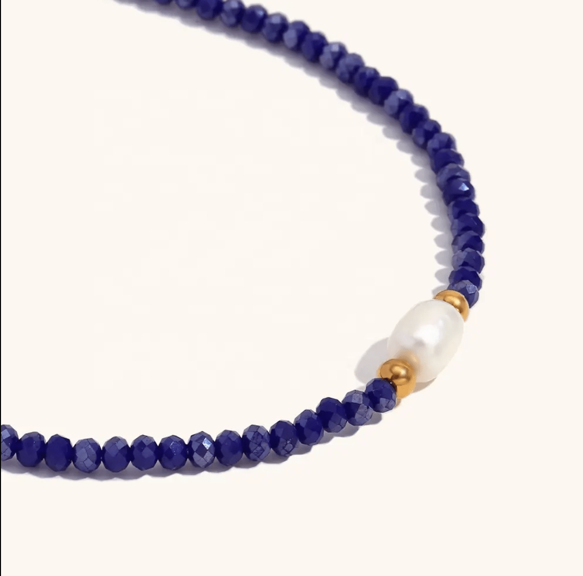 Perlen choker navy - Clout Vienna#