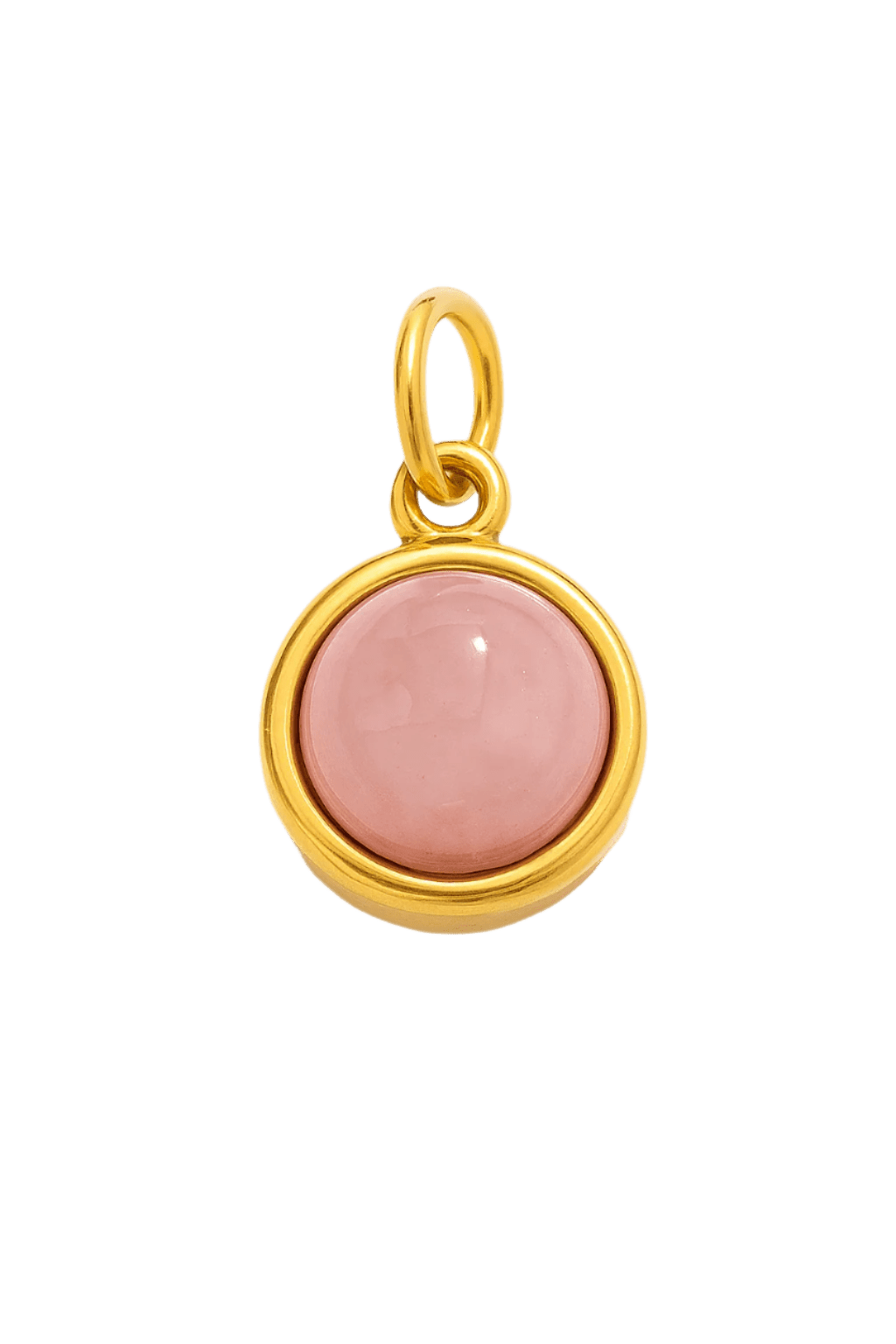 Runder Rosenquarz Charm - Clout Vienna
