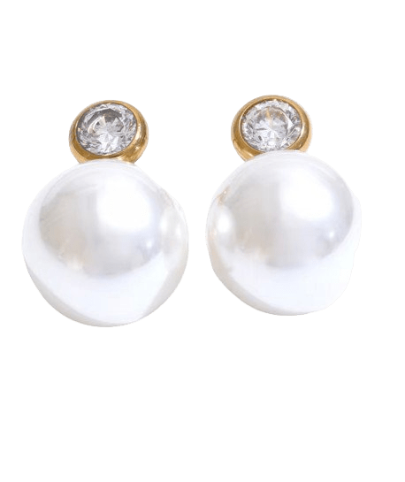 Sparkling Pearl Studs - Clout Vienna