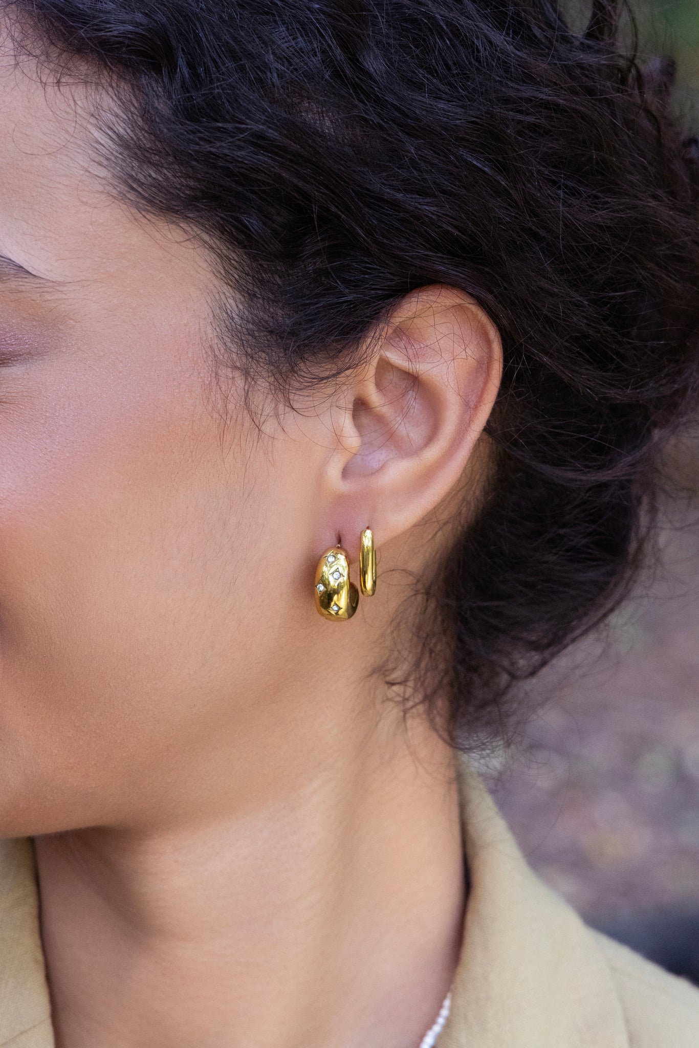 Нати обеци с халки