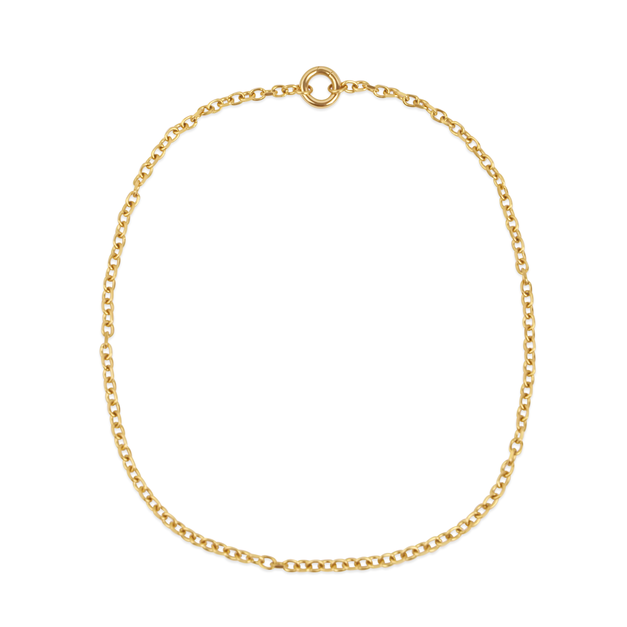 Диамантено шлифована анкерна верижка с кръгла закопчалка/Diamond-cut anchor chain with round clasp