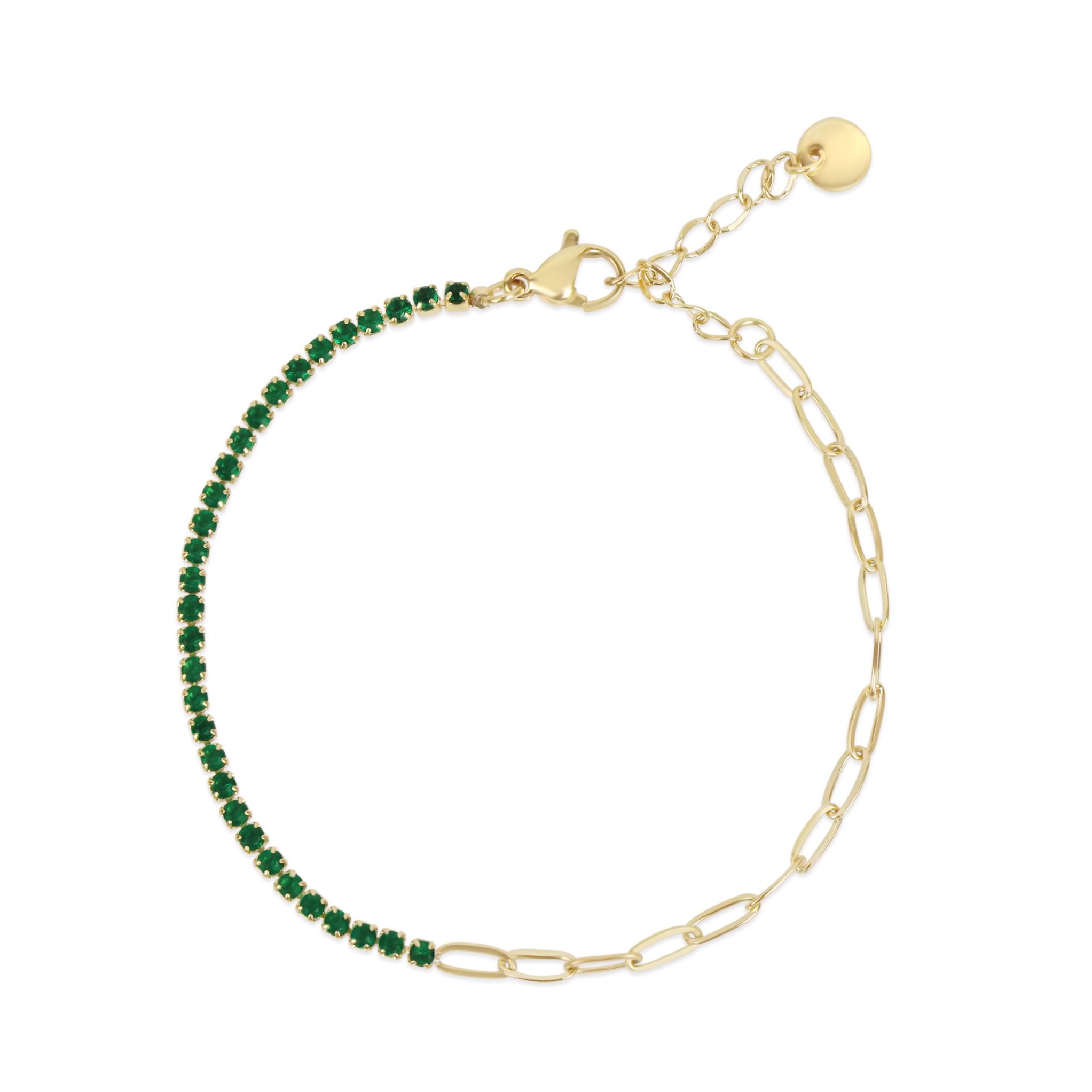 Верижка за тенис Petit със зелена верига