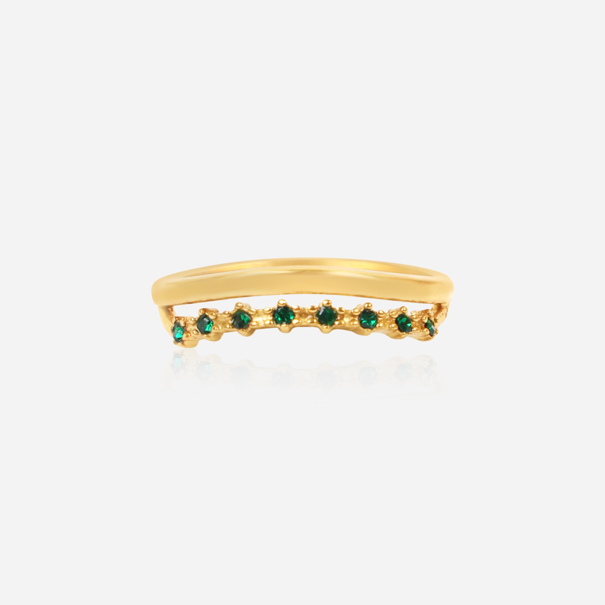 Emerald Strip Ring