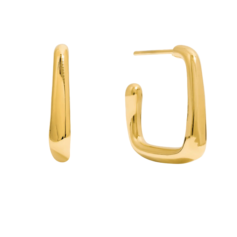 Dünne rechteckige Creolen