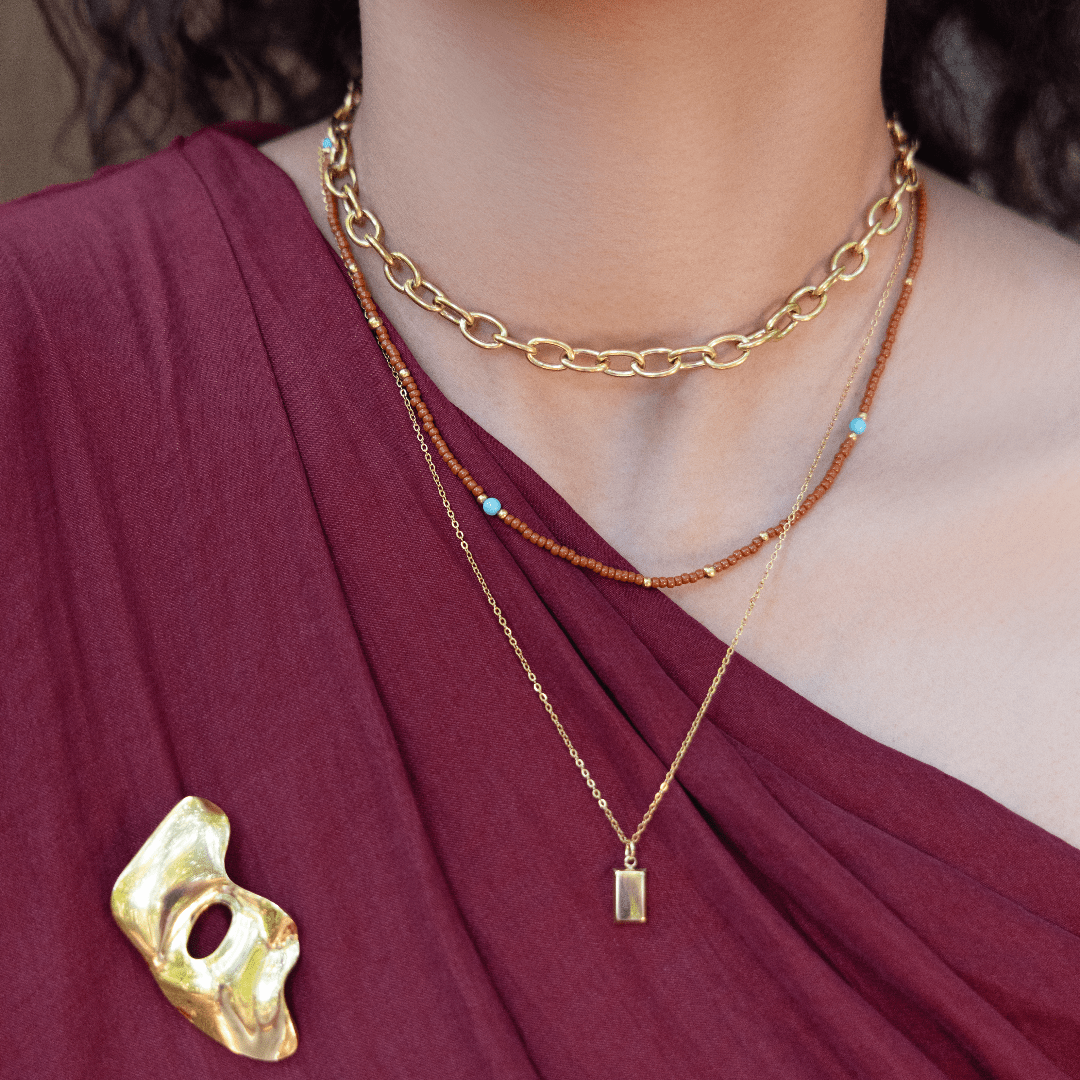 Golden Bar Anhänger - Clout Vienna