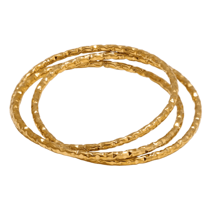 Golden Harmony Ring Set - Clout Vienna