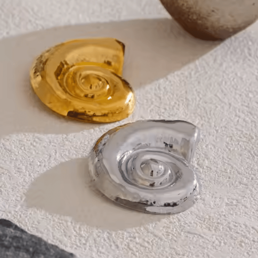 Golden Shell Brooch - Clout Vienna