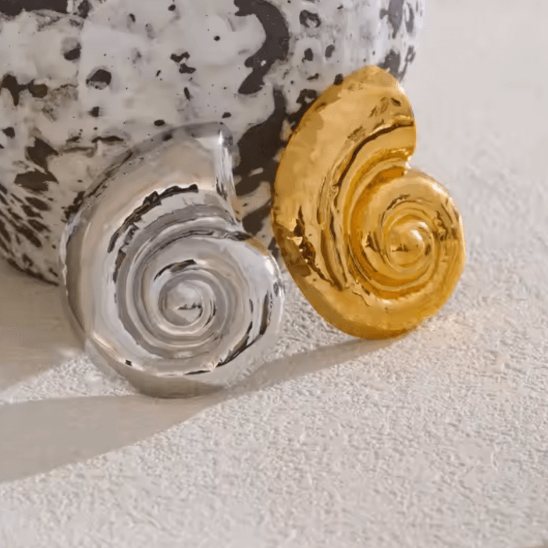 Golden Shell Brooch - Clout Vienna