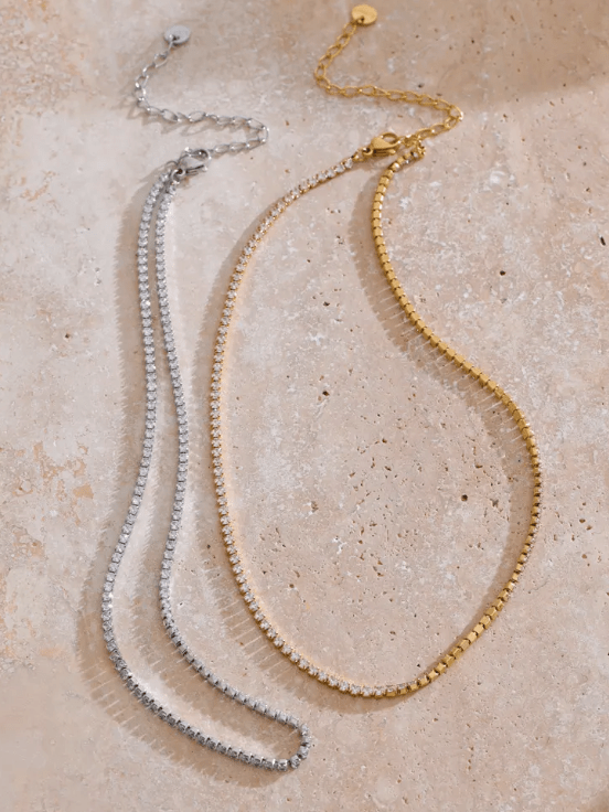 Golden Tennis Choker - Clout Vienna#