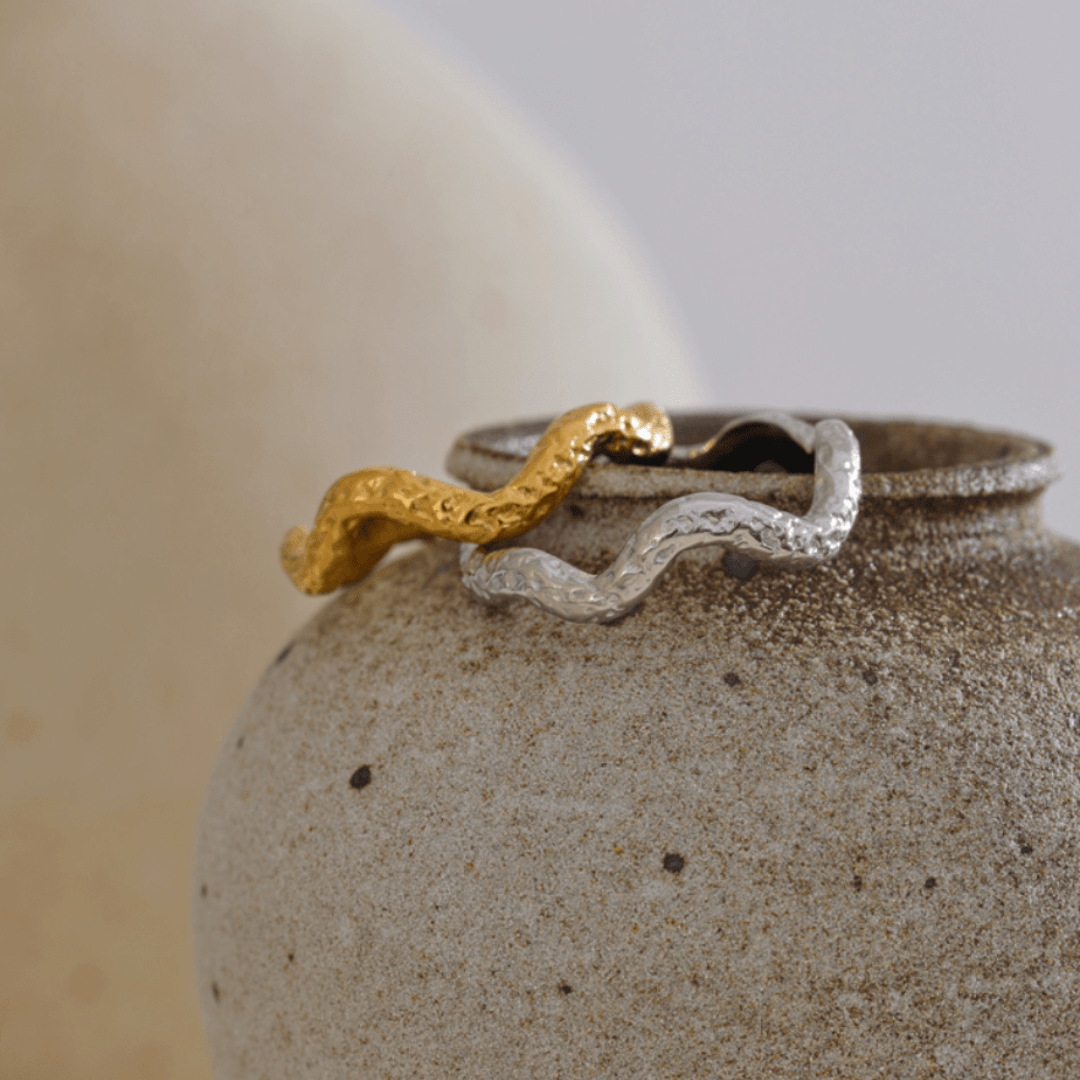 Golden Wave Ring - Clout Vienna