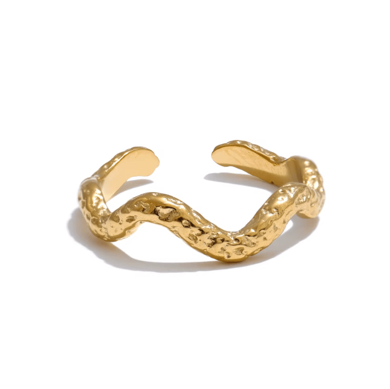 Golden Wave Ring - Clout Vienna
