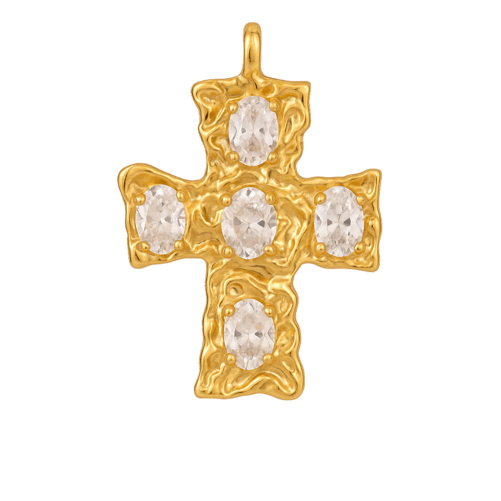 Großes Kreuz mit Zirkoniasteinen - Clout Vienna