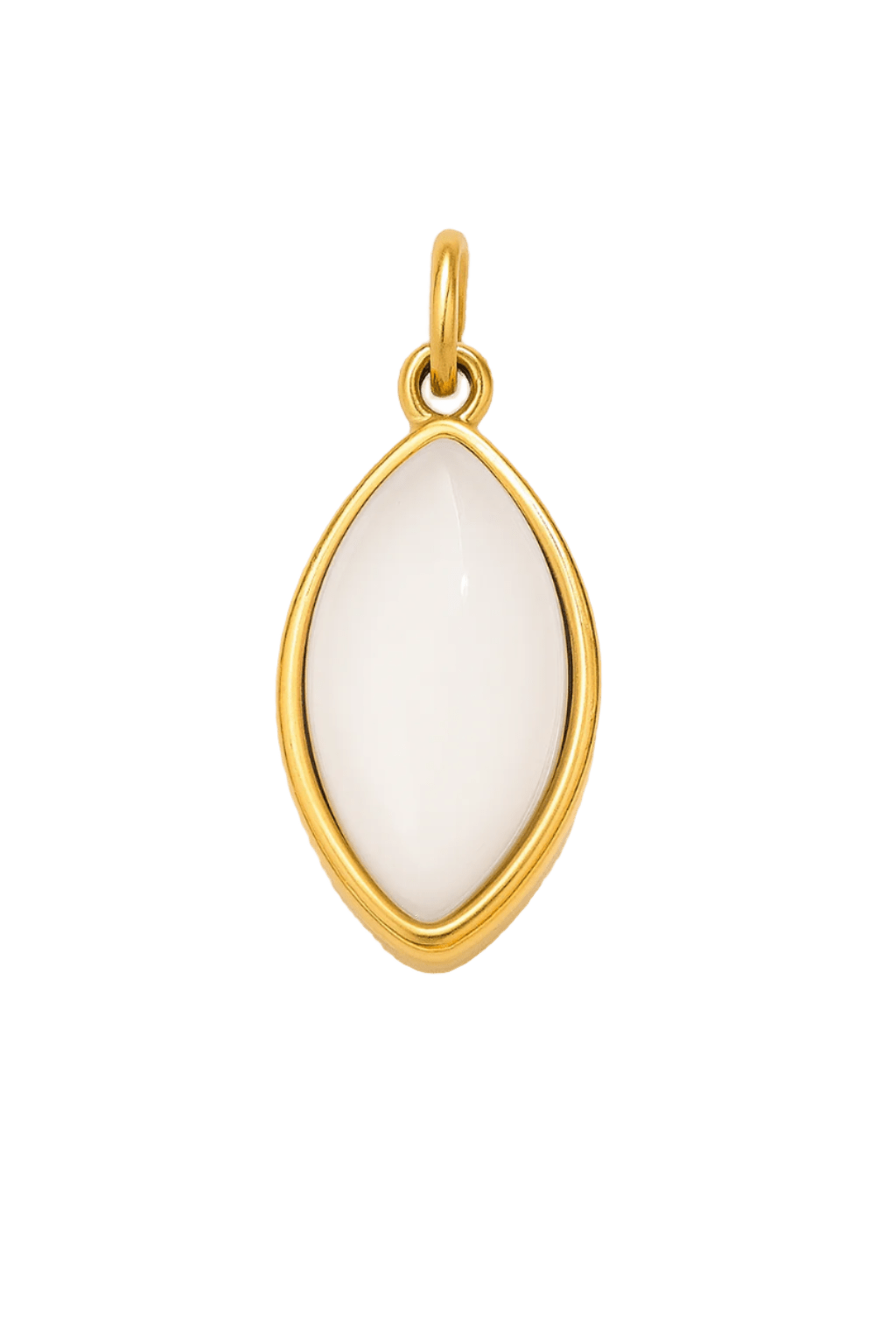 Marquise weißer Jade Charm - Clout Vienna