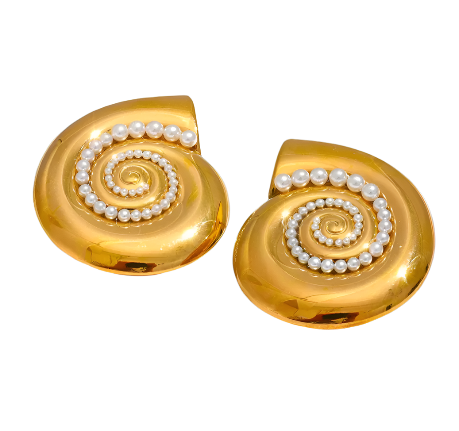 shell statement earrings