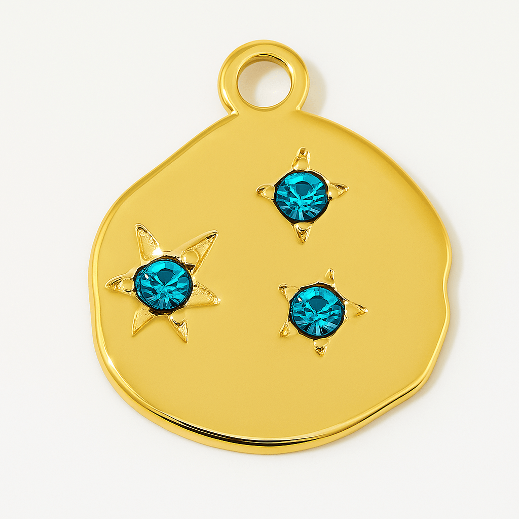 Organic Blue Star Amulet - Clout Vienna