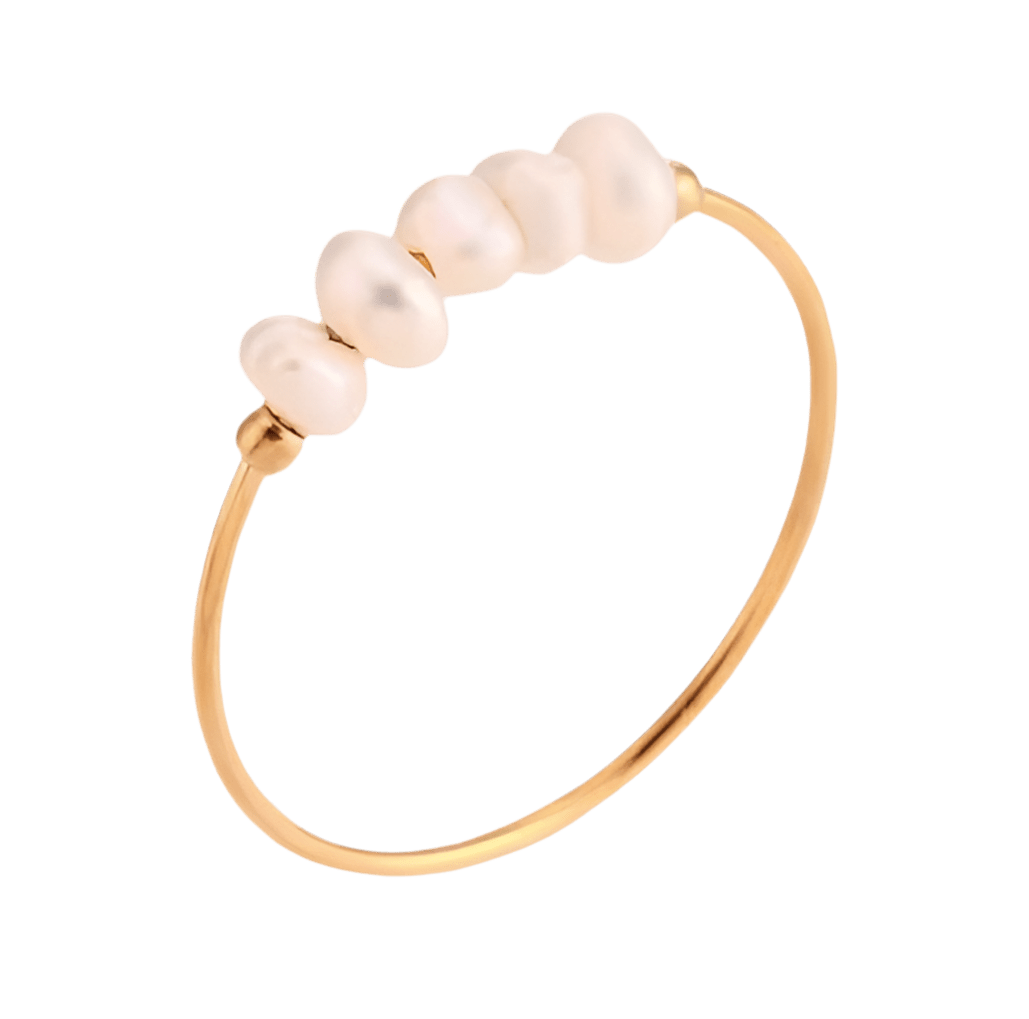 Plain Ring mit Perlen - Clout Vienna#