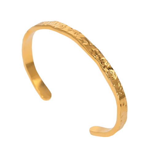 Slim Hammered Bangle - Clout Vienna#