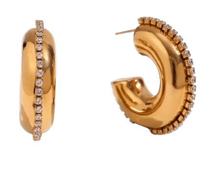 Sparkling Chunky Hoops - Clout Vienna