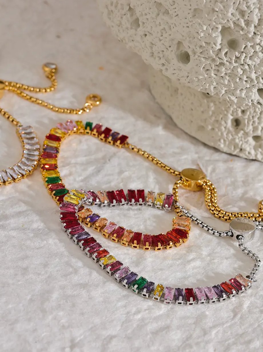 Tennischain Multicolor Armband - Clout Vienna#