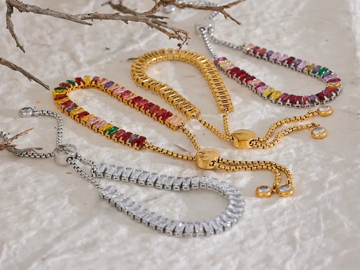 Tennischain Multicolor Armband - Clout Vienna#